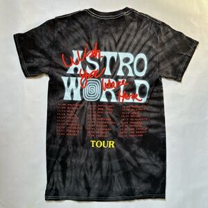 Travis Scott astroworld tour no bystanders tee black tie dye